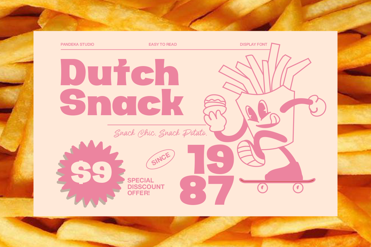 Noglia - Food Display Font, a Sans Serif Font by Pandeka Studio (Photo 3 of 9)
