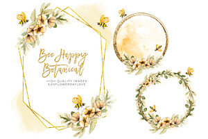 Bee Watercolor Clipart