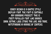 Crazy Design, a Blackletter Font by QR Design Studio (Thumbnail 2 of 6)