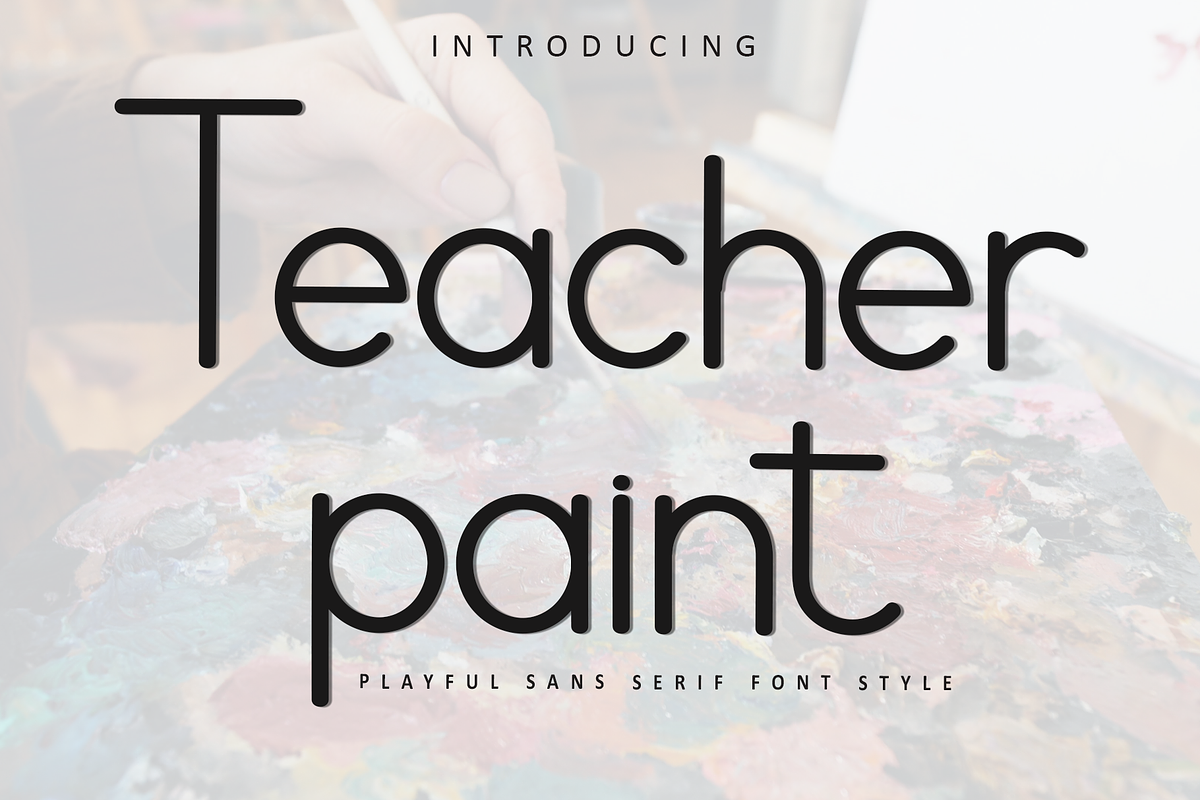 Teacher Paint, a Sans Serif Font by FreshTypeINK (Photo 1 of 8)