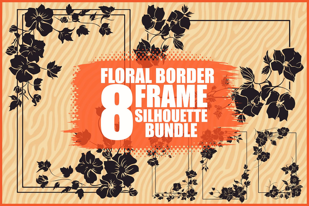 Decorative Floral Frame Set, an Illustration by jahid234 (Photo 1 of 9)