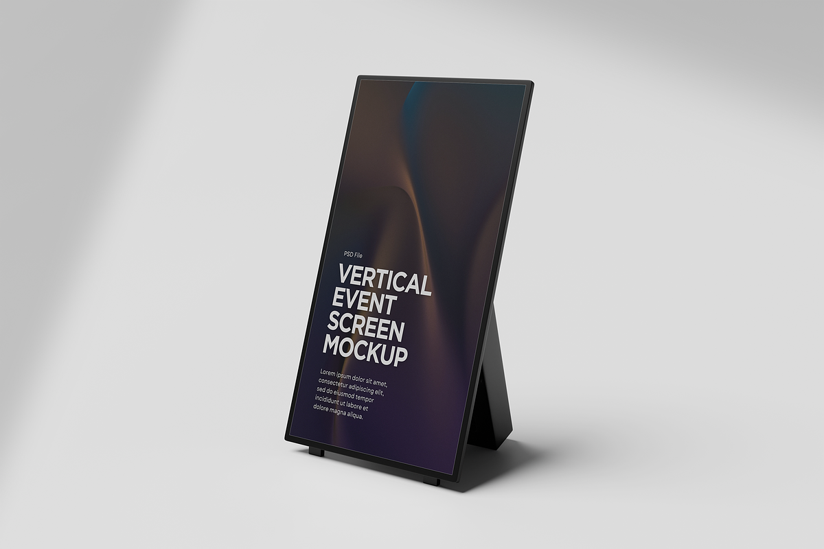 Vertical Event Screen Mockup, an Advertising Mockup by xavier_studio