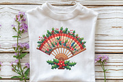 Chinoiserie Christmas Clipart, an Illustration by CraftArtStudio (Thumbnail 5 of 6)