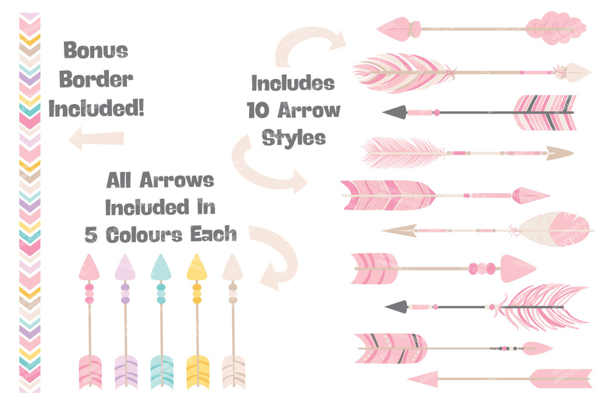 Fresh Tribal Arrow Clipart & Vectors, an Illustration by Amanda Ilkov (Photo 2 of 4)