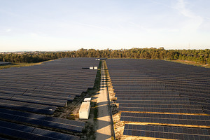 Rows of solar panels arranged in parallel lines under sky, a Photo by andreonegin market