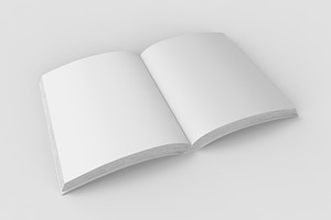 3d Opened Hardcover Book Mockup