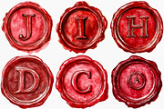 Red Wax Letter Stamp Clipart, an Illustration by Canvas Craft (Thumbnail 5 of 9)