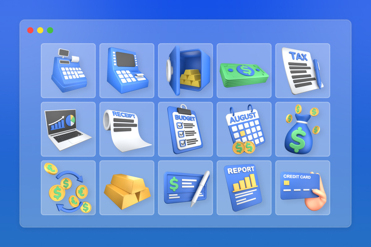 Finance & Accounting 3D Icon Pack, a Finance Illustration by twinstd (Photo 7 of 7)