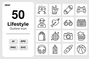 Lifestyle Outline Icons