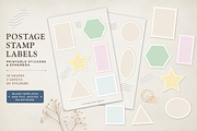 Vintage Postage Stamp Graphics, a Decorative Illustration by Anna Studio (Thumbnail 5 of 12)