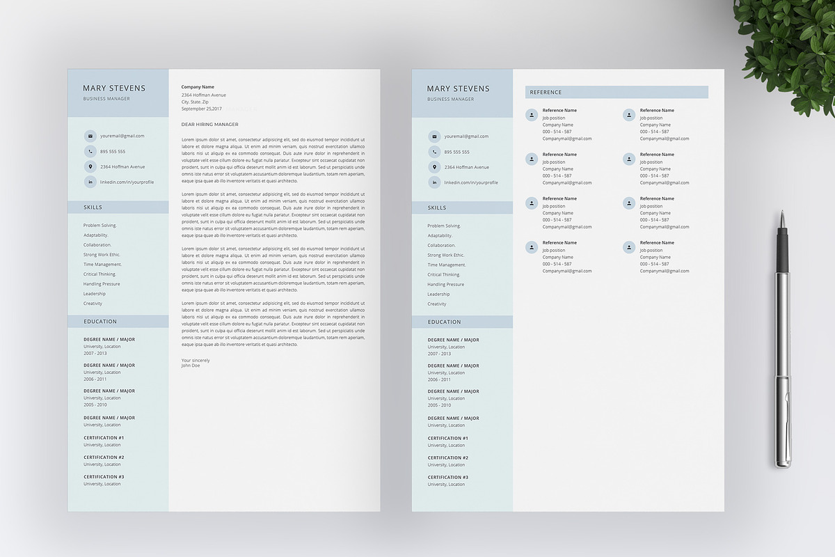 Resume / CV Template 4 Pages, a Resume Template by SalientResume (Photo 5 of 5)