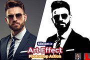 Silhouette Art Effect Photoshop, an Action Add-On by Studio Retouch (Thumbnail 1 of 11)