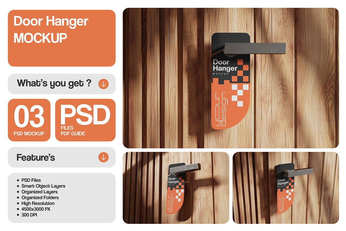 Door Hanger Mockup, a Product Mockup by Pixie Creative (Photo 1 of 4)
