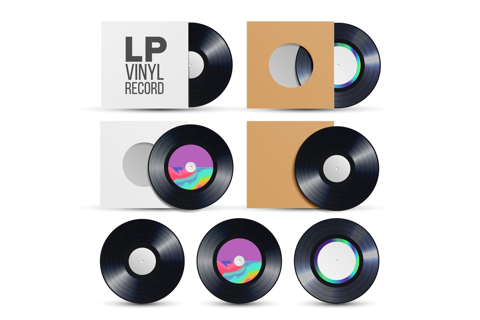 Lp Record Vector. Vinyl LP Cover, an Object Graphic by pikepicture