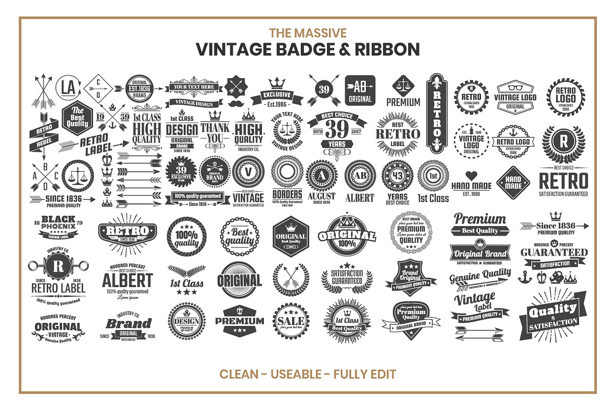 1200 Vintage Badge & Objects, a Branding & Logo Template by Toonsteb (Photo 8 of 20)