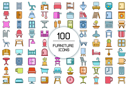 Furniture & Home Appliance Icons Set