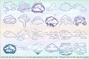 Cloud Creator Doodle Stamp Brushes, a Brush Add-On by Paper Element (Thumbnail 4 of 10)