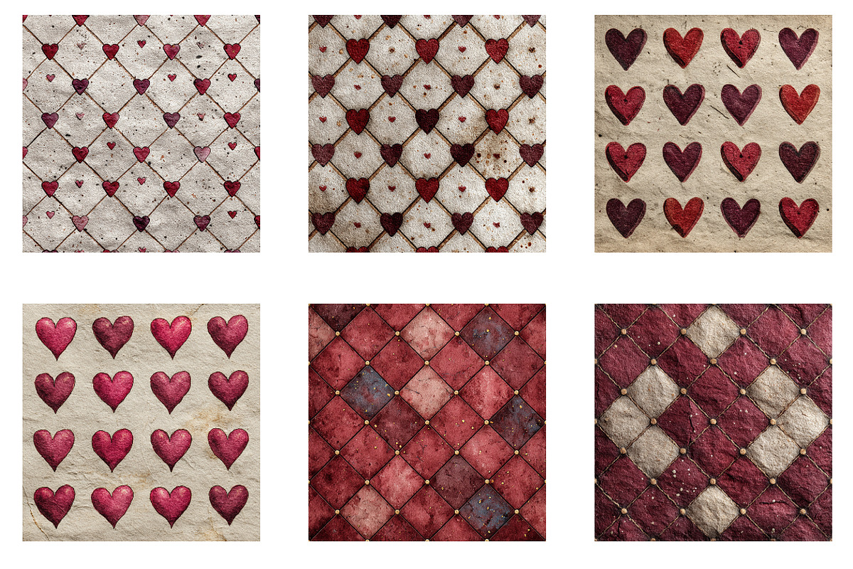 Distressed Maroon Valentine Backgrou, an Illustration by Designworld (Photo 5 of 5)