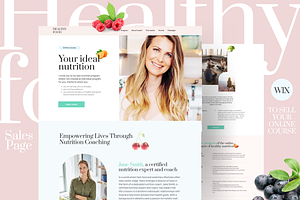 Healthy Life Coach WIX Sales Page
