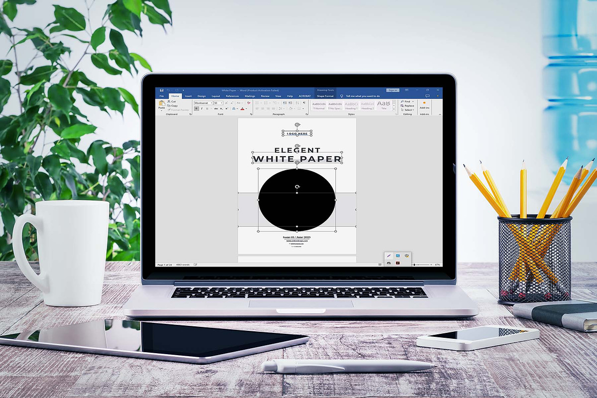 White Paper | MS Word & Canva, a Brochure Template by obayes (Photo 6 of 18)
