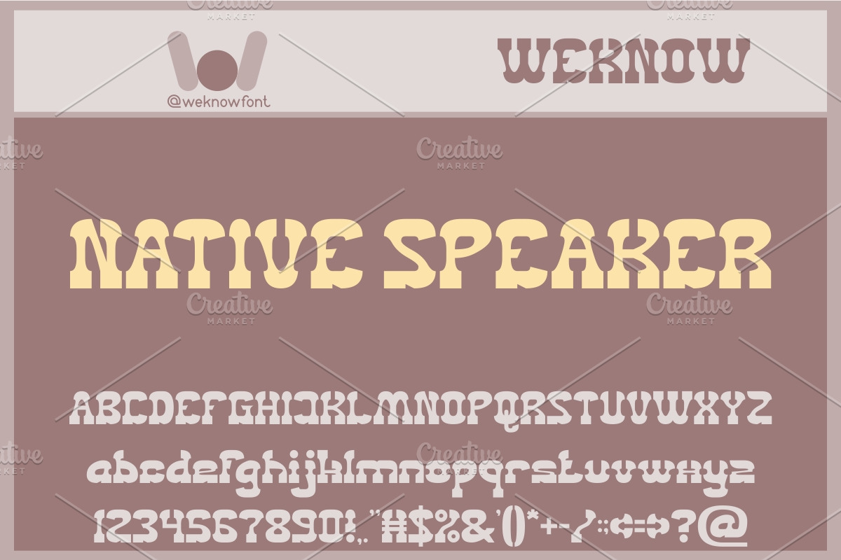 Native Speaker font, a Font by weknow (Photo 1 of 5)