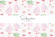 duck seamless pattern, a Pattern Graphic by Pink Studio Art (Thumbnail 1 of 5)