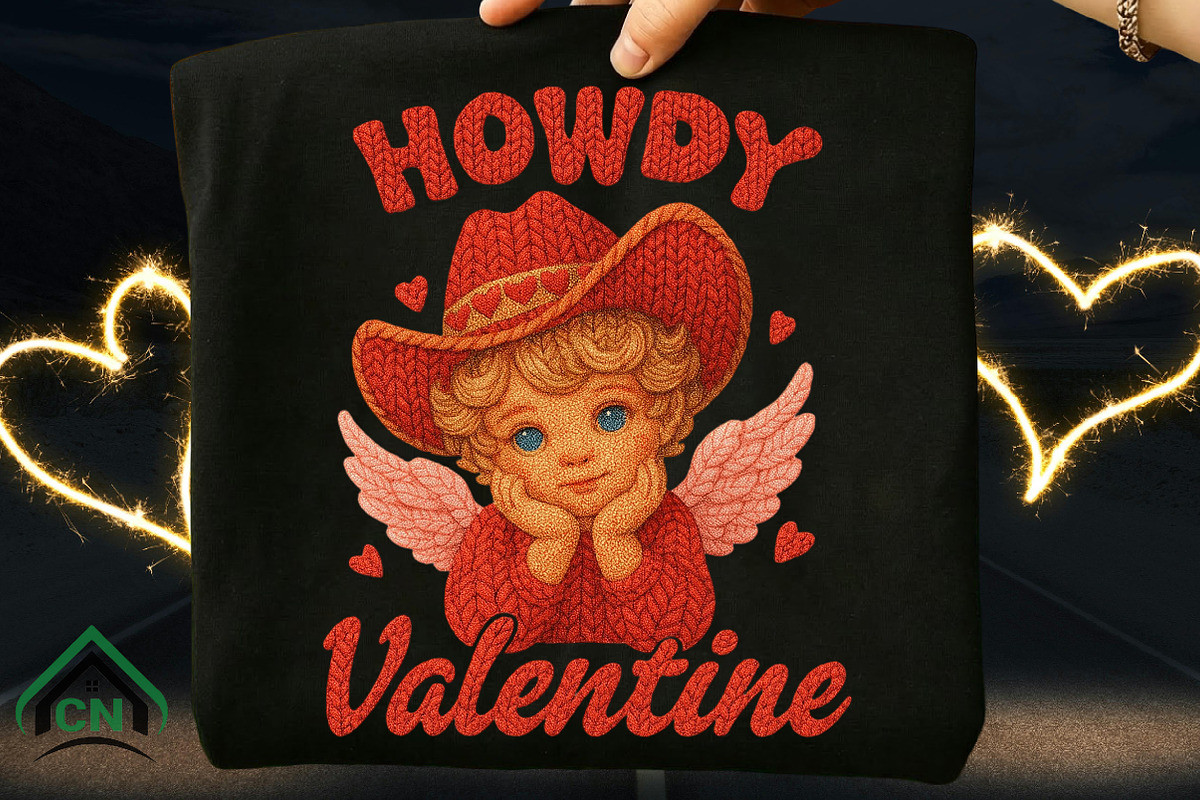 Yarn Howdy Valentine Cowboy Cupid, an Illustration by Craft Nest (Photo 5 of 6)