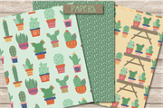Cute cactus paper, a Pattern Graphic by Poppymoondesign (Thumbnail 2 of 5)