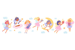 Magical fairies. Little girls, an Object Illustration by YummyBuum