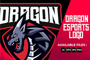Dragon Esports Logo Templates, a Branding & Logo Template by kidzdsgn (Thumbnail 1 of 4)