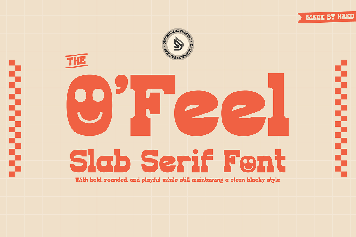O_Feel | Slab Serif Font, a Slab Serif Font by Denustudios (Photo 1 of 12)