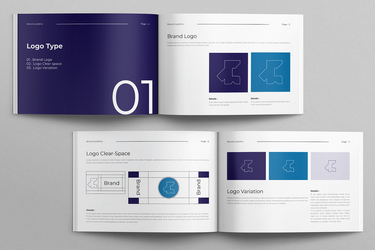 Brand Guidelines Template Landscape, a Brochure Template by E-Type (Photo 3 of 7)