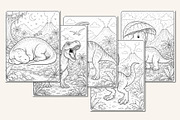 Dinosaur Coloring Adventure, a Stationery Template by Designmela01 (Thumbnail 3 of 5)