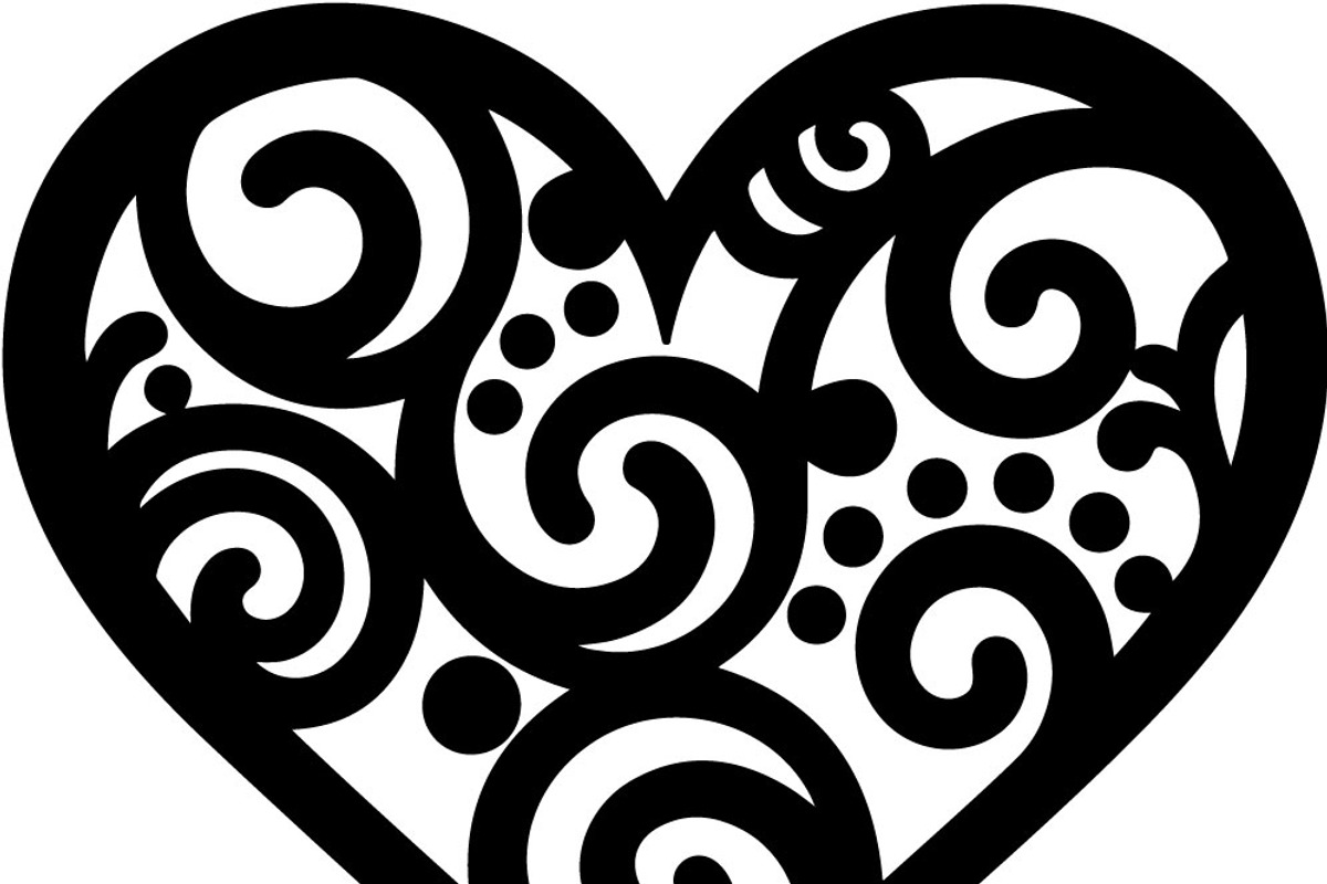 Black Heart Love Silhouette Icons Se, an Illustration by Designer_Momina (Photo 5 of 18)