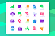 Glassmorphism 20 Icons Set, an Icon by Marina Silence (Thumbnail 3 of 17)