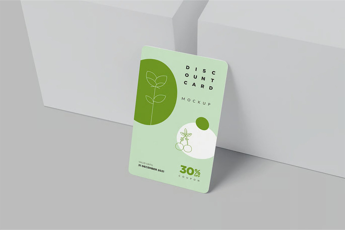 Portrait Discount Card Mockups, an Advertising Mockup by megostudi0 (Photo 9 of 9)