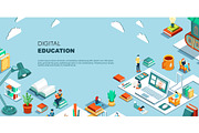Digital education concept, an Education Illustration by Yayasya (Thumbnail 1 of 3)
