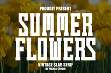 Summer Flowers - Vintage Slab Serif