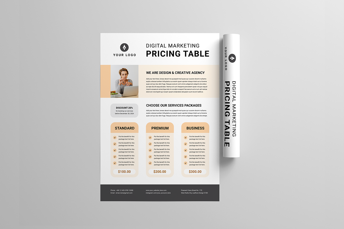 Pricing Table Flyer, a Flyer Template by Leaflove (Photo 4 of 5)
