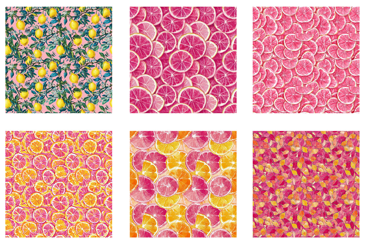 Pink Lemon Digital Paper, a Texture Illustration by Designworld (Photo 4 of 5)