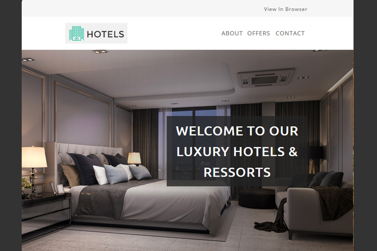 Hotel Booking – Email Template, an Email Template by Pennyblack Templates