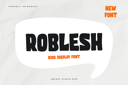 Roblesh - Kids Font, a Sans Serif Font by Iqsiart Studio