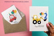 Happy Cars – Kids Clipart Set, a Transportation Illustration by Irina Ostapenko (Thumbnail 10 of 11)