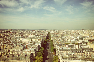 View on paris stock photo containing arc and avenue, an Architecture Photo by Patricia Hofmeester