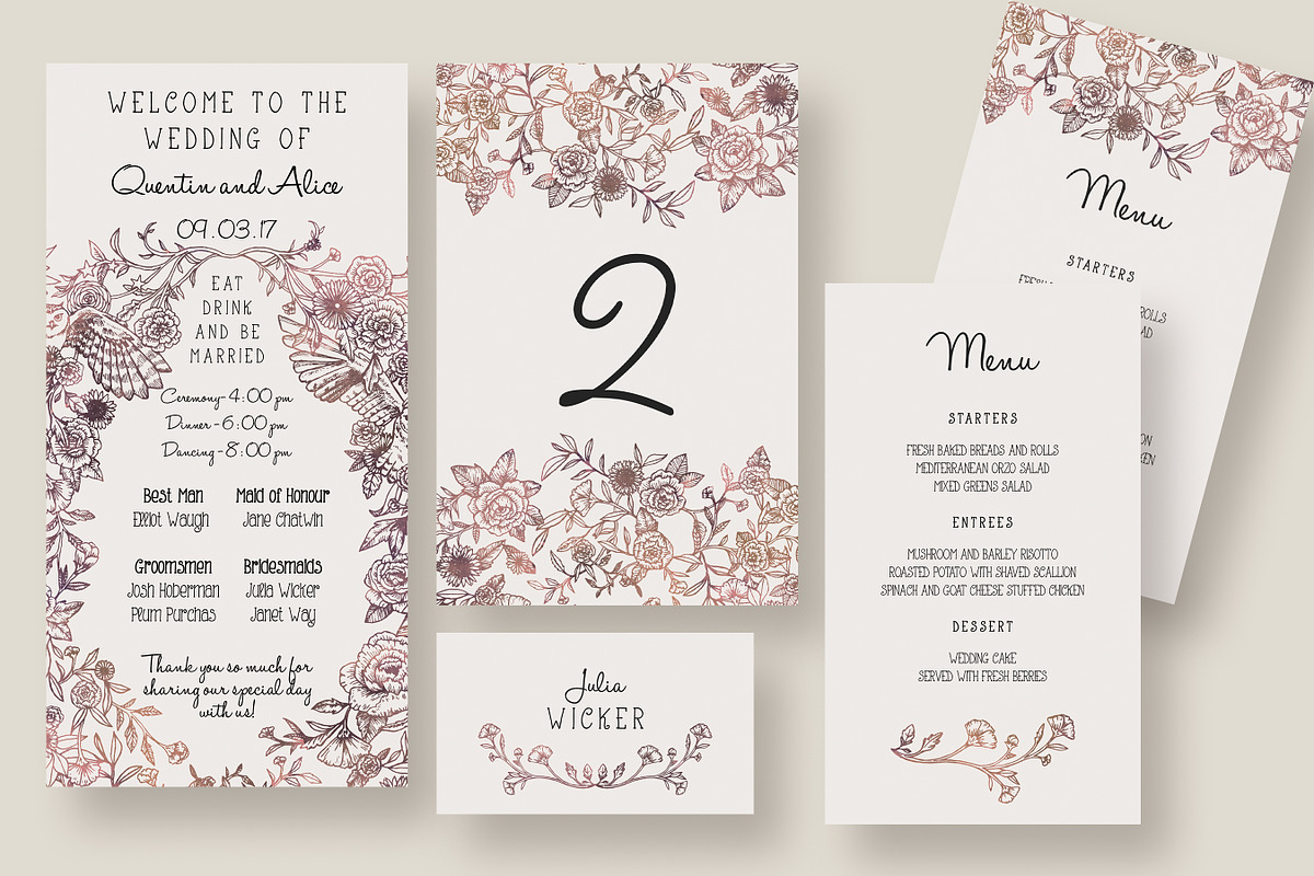 Magical Collage Wedding Suite, an Invitation Template by Knotted Design (Photo 5 of 6)