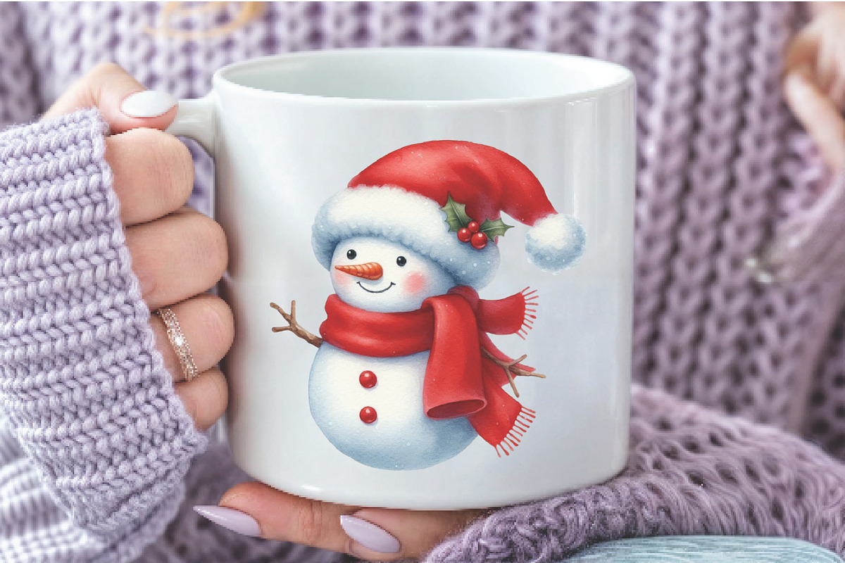 Christmas Snowman Clipart, an Illustration by Libby Wishes (Photo 3 of 8)