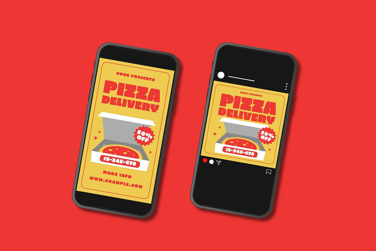 Pizza Delivery Flyer Set, a Flyer Template by Patria Ari (P4tcreativa) (Photo 3 of 4)