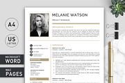 Resume Template CV + Cover Letter, a Resume Template by Klamp Studio (Thumbnail 1 of 10)