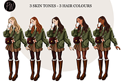 Autumn coffee girls clipart png, an Illustration by Parinaz Wadia Design (Thumbnail 2 of 9)