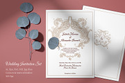 Baroque Wedding Crest Invitation Set, an Invitation Template by ilustrinna (Thumbnail 2 of 6)